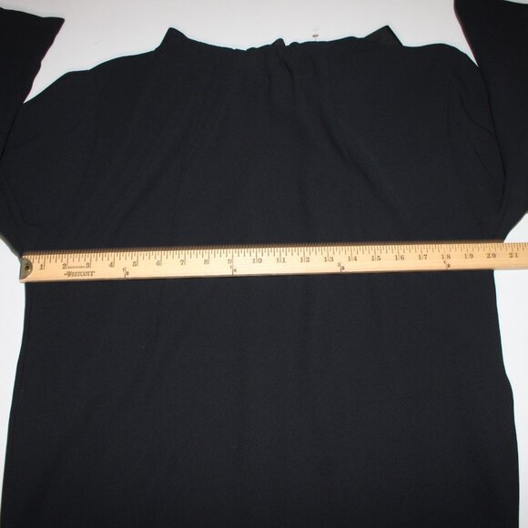 Chicos Dress Sz 0 Black Crepe Pockets Polyester Midi Dress - Picture 11 of 13